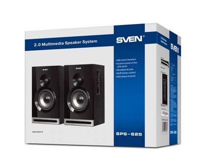 Колонки 2.0 SVEN SPS-625 черные (УЦІНКА) Колонки 2.0 SVEN SPS-625 черные (УЦІНКА)