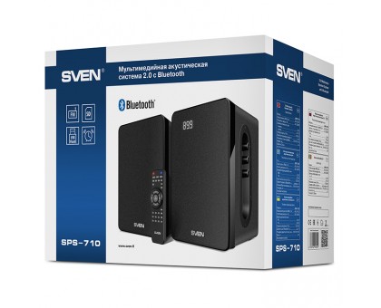 Колонки 2.0 SVEN SPS-710 Bluetooth, SD, USB, FM, годинник, дк, будильник Колонки 2.0 SVEN SPS-710 Bluetooth, SD, USB, FM, годинник, дк, будильник