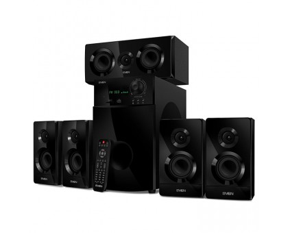 Колонки 5.1 SVEN HT-210 (120Вт) оптика, коаксиал, Bluetooth, годинник, ду (УЦІНКА) Колонки 5.1 SVEN HT-210 (120Вт) оптика, коаксиал, Bluetooth, годинник, ду (УЦІНКА)