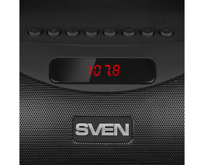 Колонка SVEN PS-425 Black (12 Вт, Bluetooth, FM, USB, microSD, LED-дисплей, 1500мА*ч) Колонка SVEN PS-425 Black (12 Вт, Bluetooth, FM, USB, microSD, LED-дисплей, 1500мА*ч)