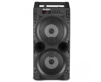 Колонка SVEN PS-440 Black (20W, TWS, Bluetooth, FM, USB, microSD, LED-display, RC, 2x2000mA*h) Колонка SVEN PS-440 Black (20W, TWS, Bluetooth, FM, USB, microSD, LED-display, RC, 2x2000mA*h)