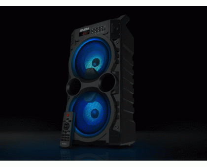 Колонка SVEN PS-440 Black (20W, TWS, Bluetooth, FM, USB, microSD, LED-display, RC, 2x2000mA*h) Колонка SVEN PS-440 Black (20W, TWS, Bluetooth, FM, USB, microSD, LED-display, RC, 2x2000mA*h)
