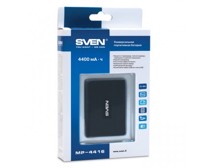 Портативна батарея SVEN MP-4416 4000 мАч Портативна батарея SVEN MP-4416 4000 мАч