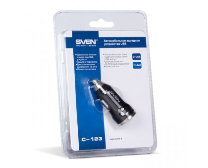 Зарядное устройство SVEN C-123 USB Car Charger Зарядное устройство SVEN C-123 USB Car Charger