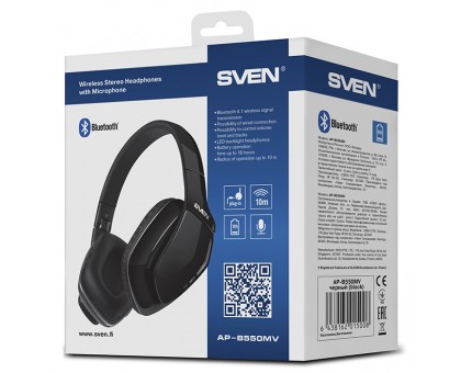 Навушники SVEN AP-B550MV (Bluetooth) з мікрофоном Навушники SVEN AP-B550MV (Bluetooth) з мікрофоном