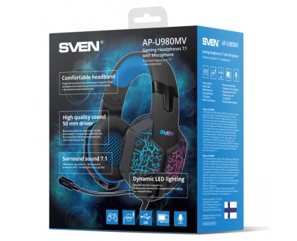 Навушники SVEN AP-U980MV з мікрофоном 7.1 USB Навушники SVEN AP-U980MV з мікрофоном 7.1 USB
