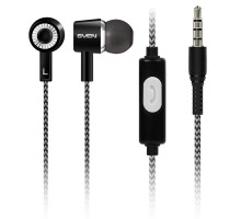 Навушники SVEN E-109M black-grey з мікрофоном 4pin