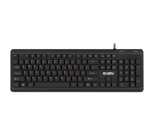 Клавіатура SVEN KB-E5700H (з 2 USB портами) чорна
