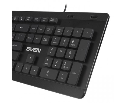 Клавіатура SVEN KB-E5700H (з 2 USB портами) чорна Клавіатура SVEN KB-E5700H (з 2 USB портами) чорна