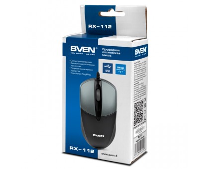 Мышка SVEN RX-112 USB серая Мышка SVEN RX-112 USB серая