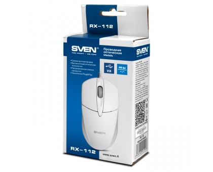 Мышка SVEN RX-112 USB белая Мышка SVEN RX-112 USB белая