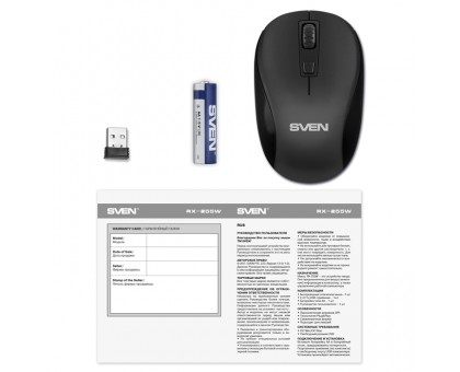 Мишка SVEN RX-255W чорна бездротова Мишка SVEN RX-255W чорна бездротова