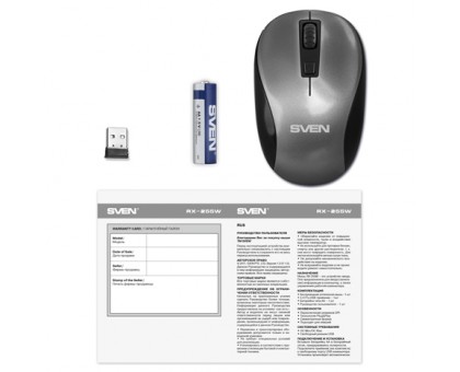 Мишка SVEN RX-255W сіра бездротова Мишка SVEN RX-255W сіра бездротова