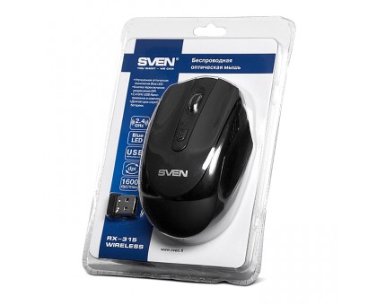Мышка SVEN RX-315 Wireless черная беспроводная Мышка SVEN RX-315 Wireless черная беспроводная