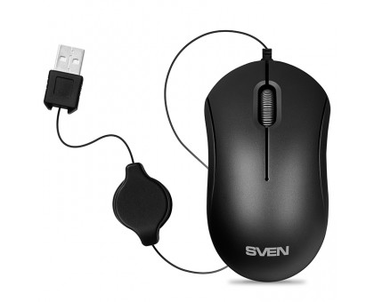 Мишка SVEN RX-60 USB чорна (скручування кабеля) Мишка SVEN RX-60 USB чорна (скручування кабеля)