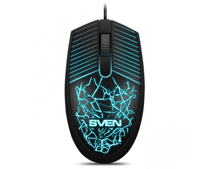 Мишка SVEN RX-70 USB чорна з підсвічуванням Мишка SVEN RX-70 USB чорна з підсвічуванням