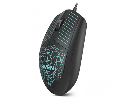 Мишка SVEN RX-70 USB чорна з підсвічуванням Мишка SVEN RX-70 USB чорна з підсвічуванням