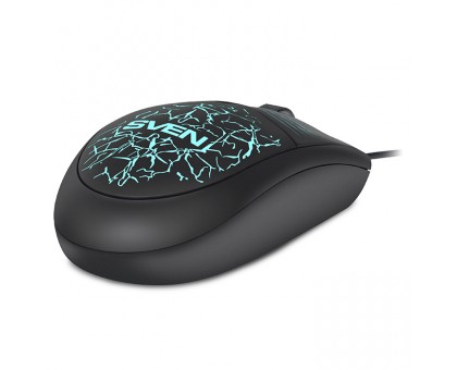 Мишка SVEN RX-70 USB чорна з підсвічуванням Мишка SVEN RX-70 USB чорна з підсвічуванням
