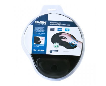 Килимок для мишки SVEN GL009BK гелевий чорний Килимок для мишки SVEN GL009BK гелевий чорний