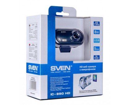 Веб-камера SVEN IC-950 HD з мікрофоном Веб-камера SVEN IC-950 HD з мікрофоном