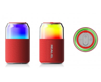 Колонка REAL-EL X-705 RED (5Вт, Bluetooth, USB, RGB, TWS, Type C, 1800мА*год) Колонка REAL-EL X-705 RED (5Вт, Bluetooth, USB, RGB, TWS, Type C, 1800мА*год)
