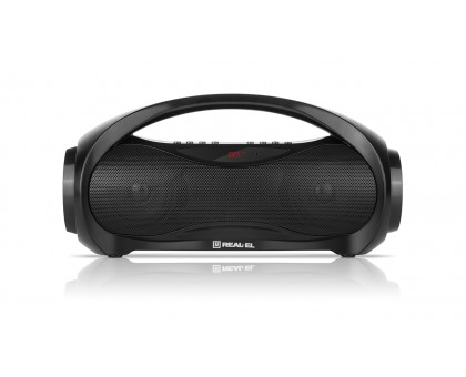 Колонка REAL-EL X-713 Black (12Вт,Bluetooth, FM, USB,microSD,AUX,1800mA)