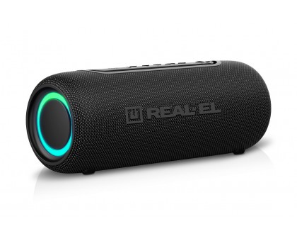Колонка REAL-EL X-715 Black (10Вт, Bluetooth, USB, RGB, TWS, Type C, 2000мА*год)