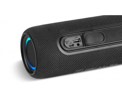 Колонка REAL-EL X-715 Black (10Вт, Bluetooth, USB, RGB, TWS, Type C, 2000мА*год)