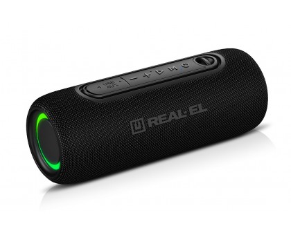 Колонка REAL-EL X-715 Black (10Вт, Bluetooth, USB, RGB, TWS, Type C, 2000мА*год)