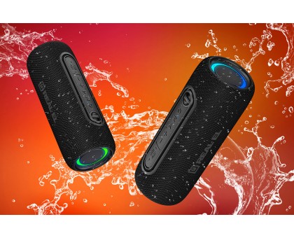 Колонка REAL-EL X-715 Black (10Вт, Bluetooth, USB, RGB, TWS, Type C, 2000мА*год)