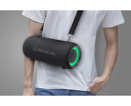 Колонка REAL-EL X-725 Black (15Вт, Bluetooth, USB, RGB, TWS, Type C, 3600мА*год) Колонка REAL-EL X-725 Black (15Вт, Bluetooth, USB, RGB, TWS, Type C, 3600мА*год)