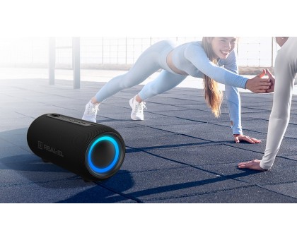 Колонка REAL-EL X-725 Black (15Вт, Bluetooth, USB, RGB, TWS, Type C, 3600мА*год) Колонка REAL-EL X-725 Black (15Вт, Bluetooth, USB, RGB, TWS, Type C, 3600мА*год)