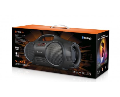 Колонка REAL-EL X-727 Black (bluetooth, подсветка, TWS, USB, Micro SD, handsfree) Колонка REAL-EL X-727 Black (bluetooth, подсветка, TWS, USB, Micro SD, handsfree)