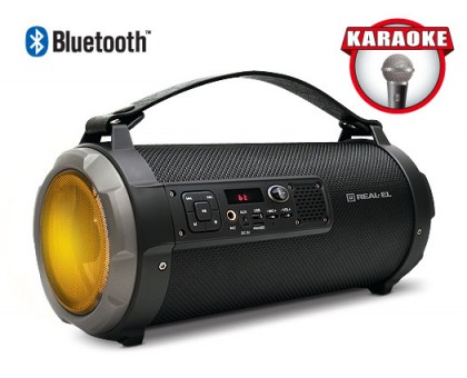 Колонка REAL-EL X-730 Black (bluetooth, підсвічування, караоке) Колонка REAL-EL X-730 Black (bluetooth, підсвічування, караоке)