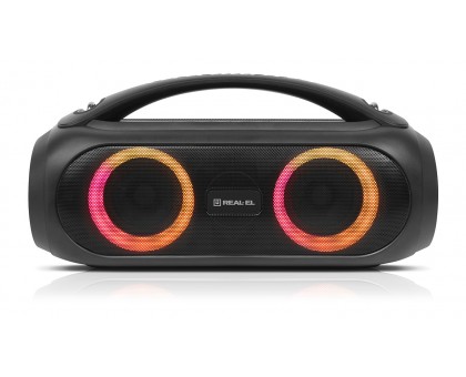 Колонка REAL-EL X-745 Black (40Вт, Bluetooth, USB, AUX, 3000мА*год)