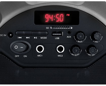 Колонка REAL-EL X-750 Black (bluetooth, караоке) Колонка REAL-EL X-750 Black (bluetooth, караоке)