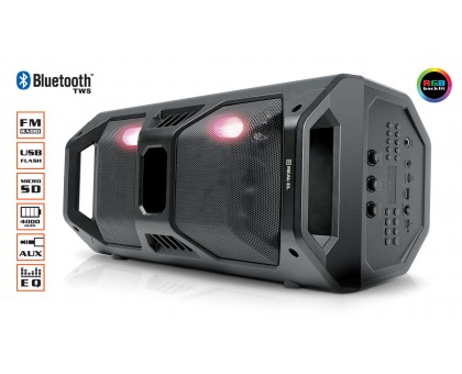 Колонка REAL-EL X-757 Black (bluetooth, FM, підсвічування, TWS, USB, Micro SD, пульт ДК)