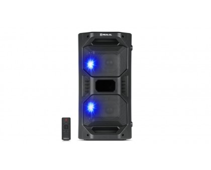 Колонка REAL-EL X-757 Black (bluetooth, FM, підсвічування, TWS, USB, Micro SD, пульт ДК)