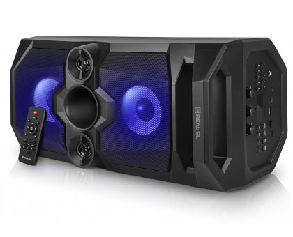 Колонка REAL-EL X-771 Black (50Вт,Bluetooth,USB,microSD,AUX,8000mA)