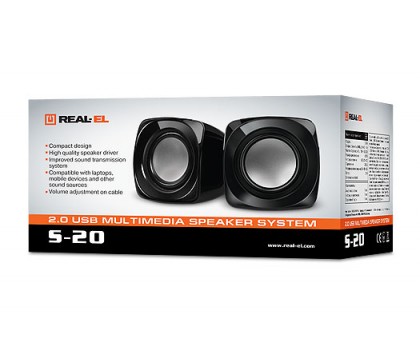 Колонки REAL-EL S-20 black