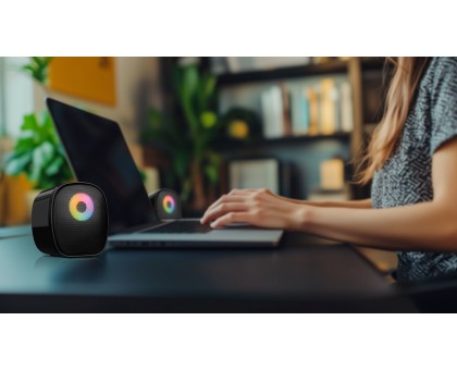 Колонки REAL-EL S-55 black (6Вт, USB, підсвічування) Колонки REAL-EL S-55 black (6Вт, USB, підсвічування)