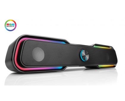 Колонки REAL-EL S-180 black (саундбар з динамічним RGB підсвічуванням) Колонки REAL-EL S-180 black (саундбар з динамічним RGB підсвічуванням)