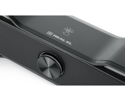 Колонки REAL-EL S-180 black (саундбар з динамічним RGB підсвічуванням) Колонки REAL-EL S-180 black (саундбар з динамічним RGB підсвічуванням)