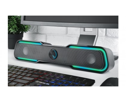 Колонки REAL-EL S-180 black (саундбар з динамічним RGB підсвічуванням) Колонки REAL-EL S-180 black (саундбар з динамічним RGB підсвічуванням)