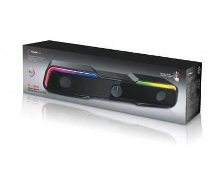 Колонки REAL-EL S-180 black (саундбар з динамічним RGB підсвічуванням) Колонки REAL-EL S-180 black (саундбар з динамічним RGB підсвічуванням)