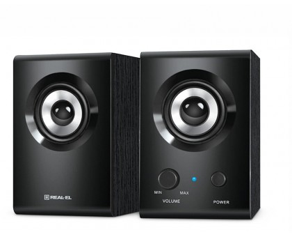 Колонки 2.0 REAL-EL S-210 black Колонки 2.0 REAL-EL S-210 black