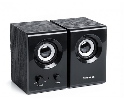 Колонки 2.0 REAL-EL S-210 black Колонки 2.0 REAL-EL S-210 black