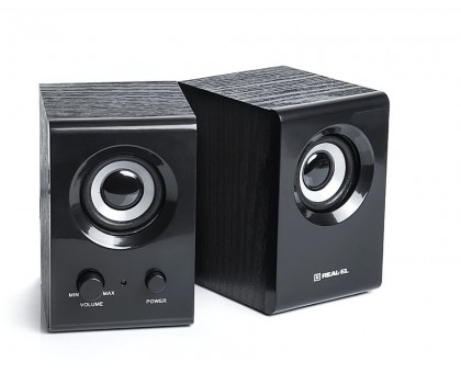 Колонки 2.0 REAL-EL S-210 black Колонки 2.0 REAL-EL S-210 black