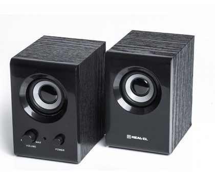 Колонки 2.0 REAL-EL S-210 black Колонки 2.0 REAL-EL S-210 black