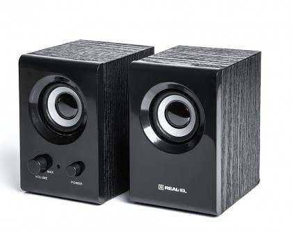 Колонки 2.0 REAL-EL S-210 black Колонки 2.0 REAL-EL S-210 black